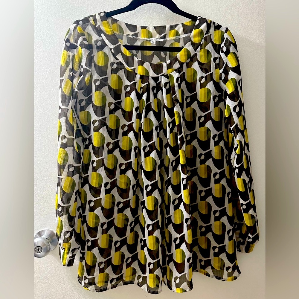 Velvet Torch Mesh Long Sleeve Shirt - Size S